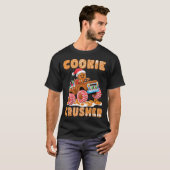 Christmas Gingerbread Pajamas Cookie Crusher Monst T-shirt (Voorkant volledig)
