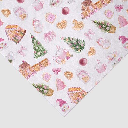 Christmas Gingerbread Pink Tissuepapier (Detail)