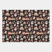 Christmas Gingerbread Red Inpakpapier Vel (Voorkant 3)