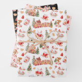 Christmas Gingerbread Red Inpakpapier Vel (In situ)