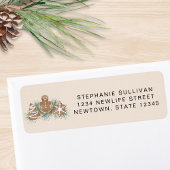 Christmas Gingerbread Return Address Etiket