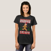Christmas Gingerbread Running Team Funny Xmas Tee  T-shirt (Voorkant volledig)