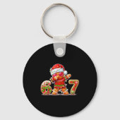 Christmas Gingerbread Six Seven 67 Ice Cream Drip  Sleutelhanger (Voorkant)