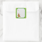 Christmas Gingerbread Sticker Gift Label (Tas)