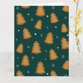 Christmas Gingerbread Trees  Kaart (Gele Bloem)