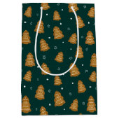 Christmas Gingerbread Trees Wrapping Paper Medium Cadeauzakje (Voorkant)