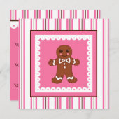 Christmas Gingerbread Uitnodiging (Voorkant / Achterkant)