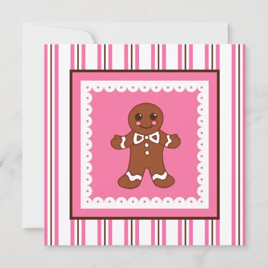 Christmas Gingerbread Uitnodiging (Voorkant)