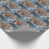 Christmas Gingerbread Village Cadeaupapier (Hoek)