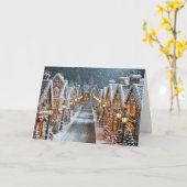 Christmas Gingerbread Village Kaart (Gele Bloem)