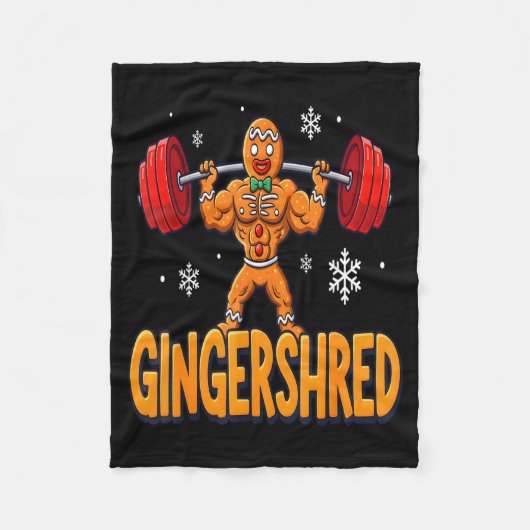 Christmas Gingershred Gym Bodybuilding Funny Ginge Fleece Deken (Voorkant)