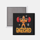 Christmas Gingershred Gym Bodybuilding Funny Ginge Magneet (Voorkant / Achterkant)