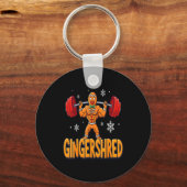 Christmas Gingershred Gym Bodybuilding Funny Ginge Sleutelhanger (Voorkant)