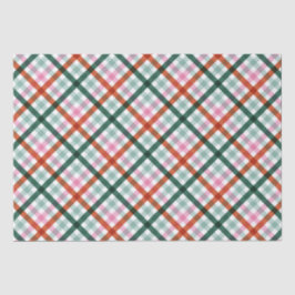 Christmas Gingham Pattern tissue papier