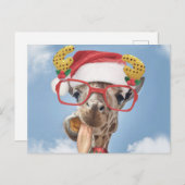 Christmas giraffe briefkaart (Voorkant / Achterkant)
