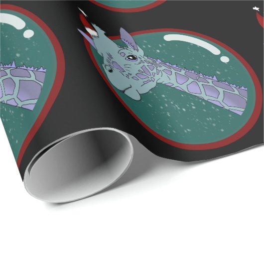 Christmas Giraffe Cadeaupapier (Rol Hoek)