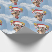 Christmas giraffe cadeaupapier (Hoek)