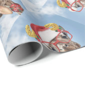 Christmas giraffe cadeaupapier (Rol Hoek)