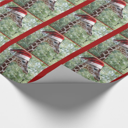 Christmas Giraffe Cadeaupapier (Hoek)
