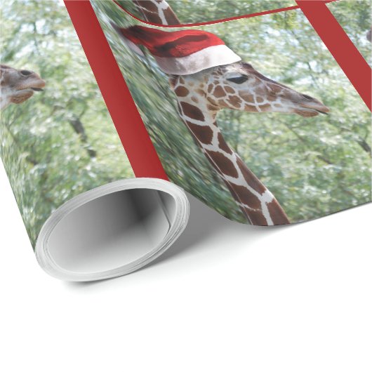 Christmas Giraffe Cadeaupapier (Rol Hoek)