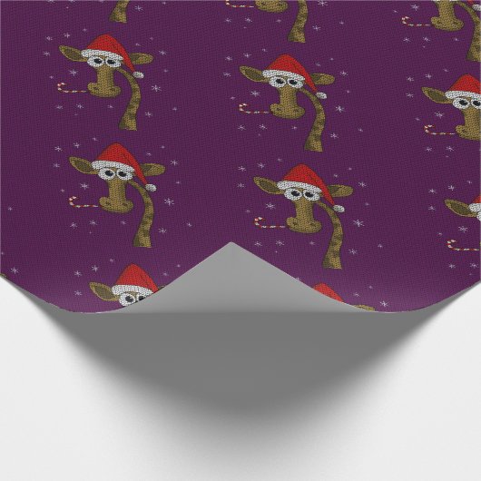 Christmas Giraffe Cadeaupapier (Hoek)