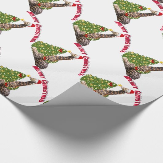 Christmas Giraffe Cadeaupapier (Hoek)