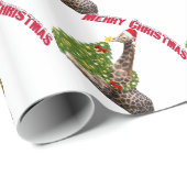 Christmas Giraffe Cadeaupapier (Rol Hoek)