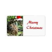 Christmas Giraffe Etiket (Voorkant)