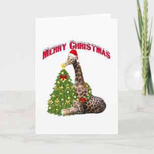 Christmas Giraffe Feestdagen Kaart