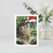 Christmas Giraffe Feestdagenkaart (Staand voorkant)