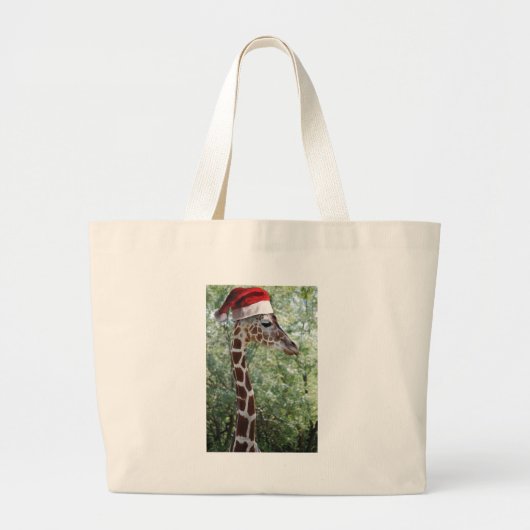 Christmas Giraffe Grote Tote Bag (Voorkant)