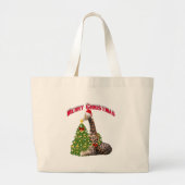 Christmas Giraffe Grote Tote Bag (Voorkant)