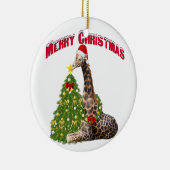 Christmas Giraffe Keramisch Ornament (Rechts)