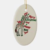Christmas Giraffe Keramisch Ornament (Rechts)
