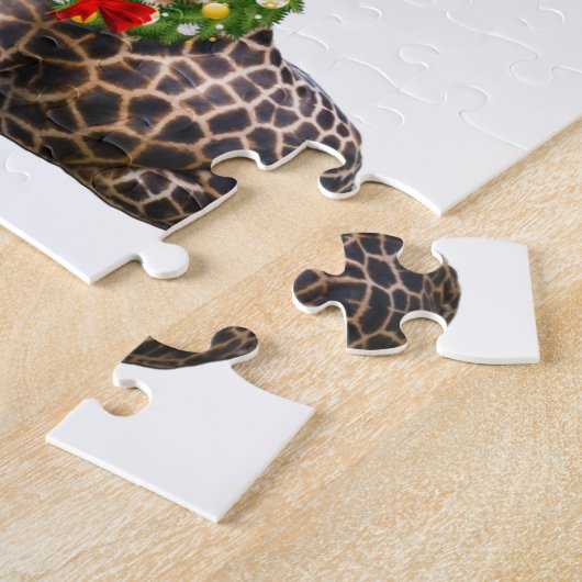 Christmas Giraffe Legpuzzel (Zijkant)