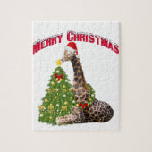 Christmas Giraffe Legpuzzel (Verticaal)