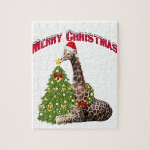 Christmas Giraffe Legpuzzel