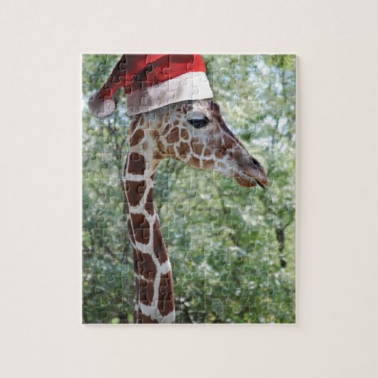 Christmas Giraffe Legpuzzel (Verticaal)