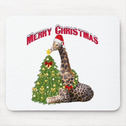 Christmas Giraffe Muismat (Voorkant)