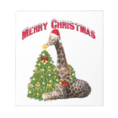 Christmas Giraffe Notitieblok (Voorkant)