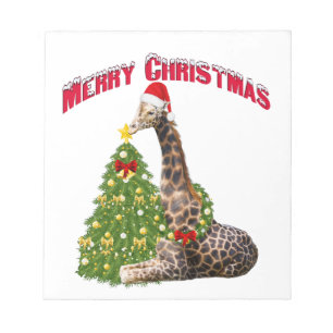 Christmas Giraffe Notitieblok