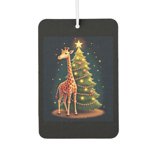 Christmas Giraffe Official Tree Topper Funny Tall  Luchtverfrisser (Voorkant)