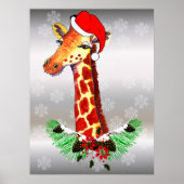 Christmas Giraffe Poster (Voorkant)