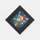 Christmas Giraffe Santa Hat Sterrennacht Holiday L Servet (Hoek)