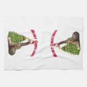 Christmas Giraffe Theedoek (Horizontaal)