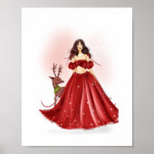 Christmas girl artwork  poster (Voorkant)