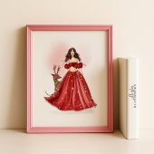 Christmas girl artwork  poster