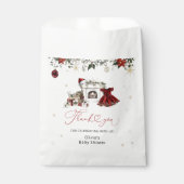 Christmas Girl Baby shower Dank u Bedankzakje (Voorkant)