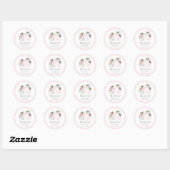 Christmas Girl Baby shower Dank u Ronde Sticker (Vel)