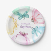 Christmas Girl Baby shower Papieren Bordje (Voorkant)